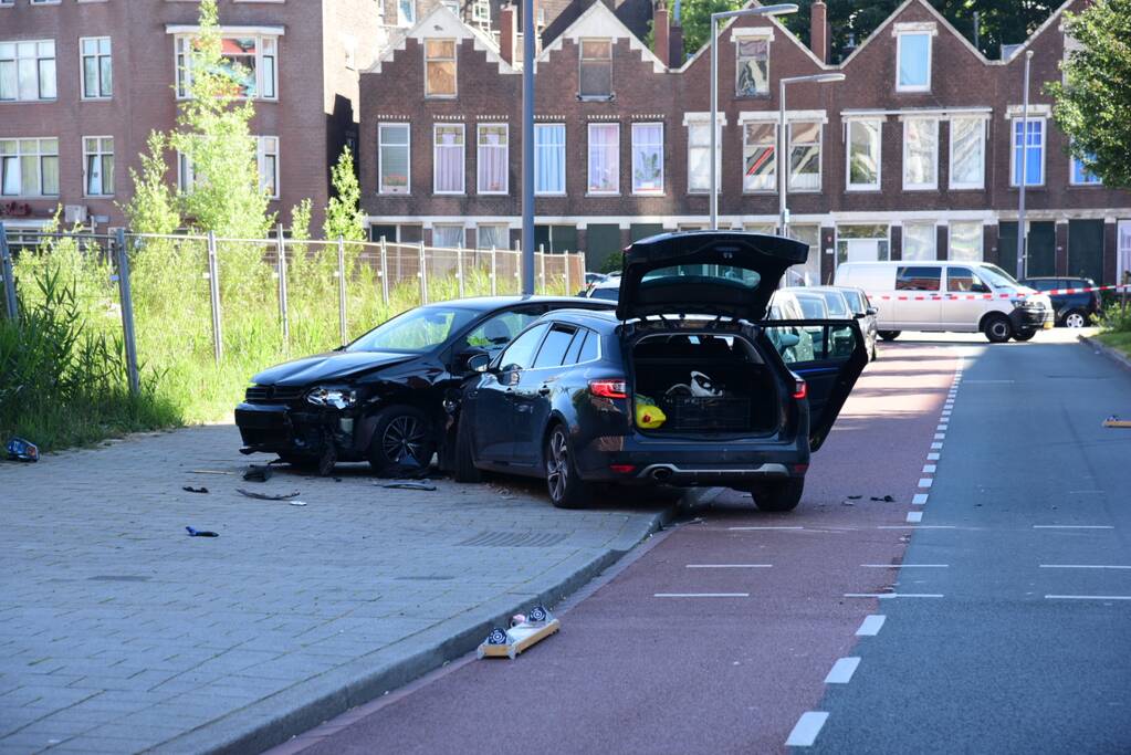 Auto met verdachte schietpartij crasht