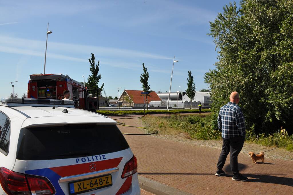 Bermbrand snel onder controle