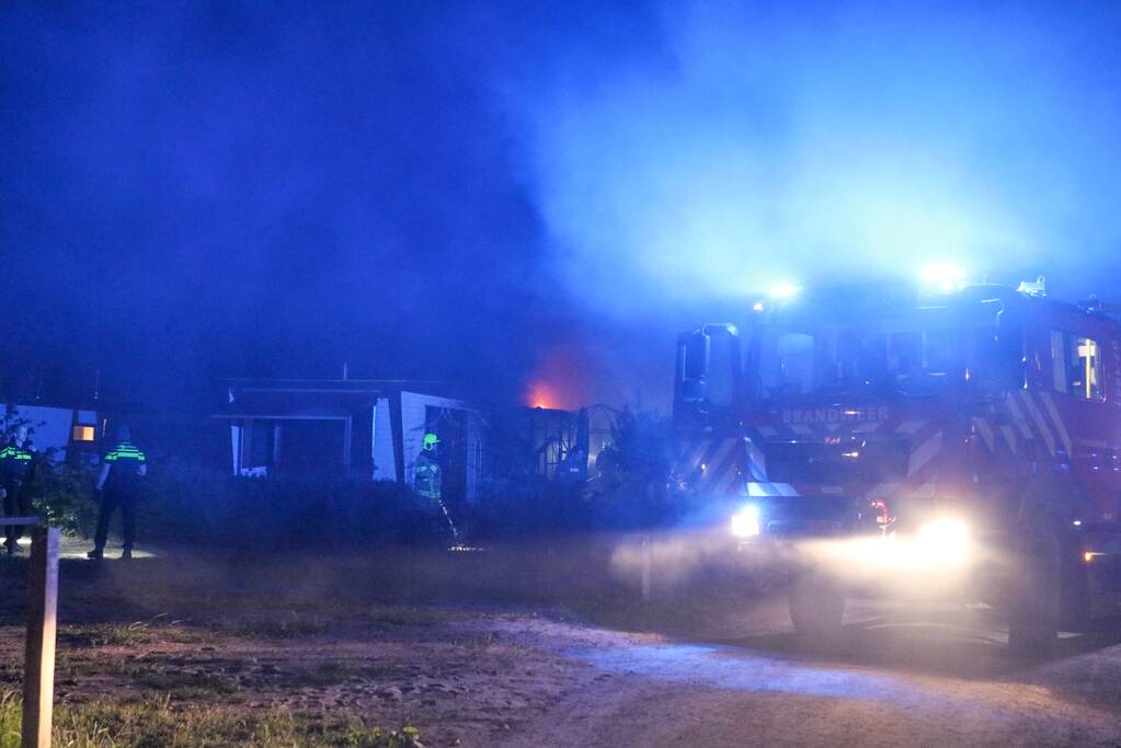 Chalet brandt volledig uit