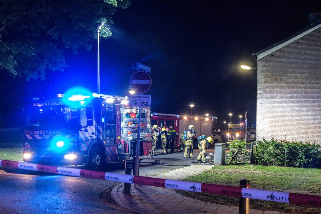 Veel schade aan woning door brandende scooter