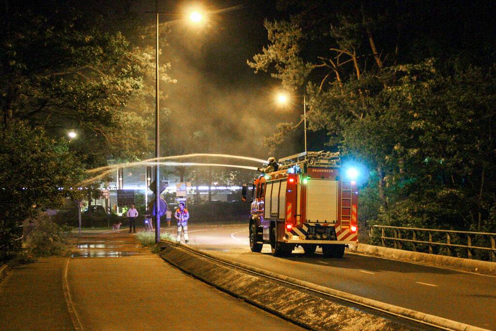 Brand in bos snel onder controle