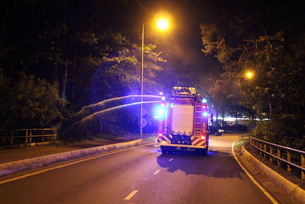 Brand in bos snel onder controle