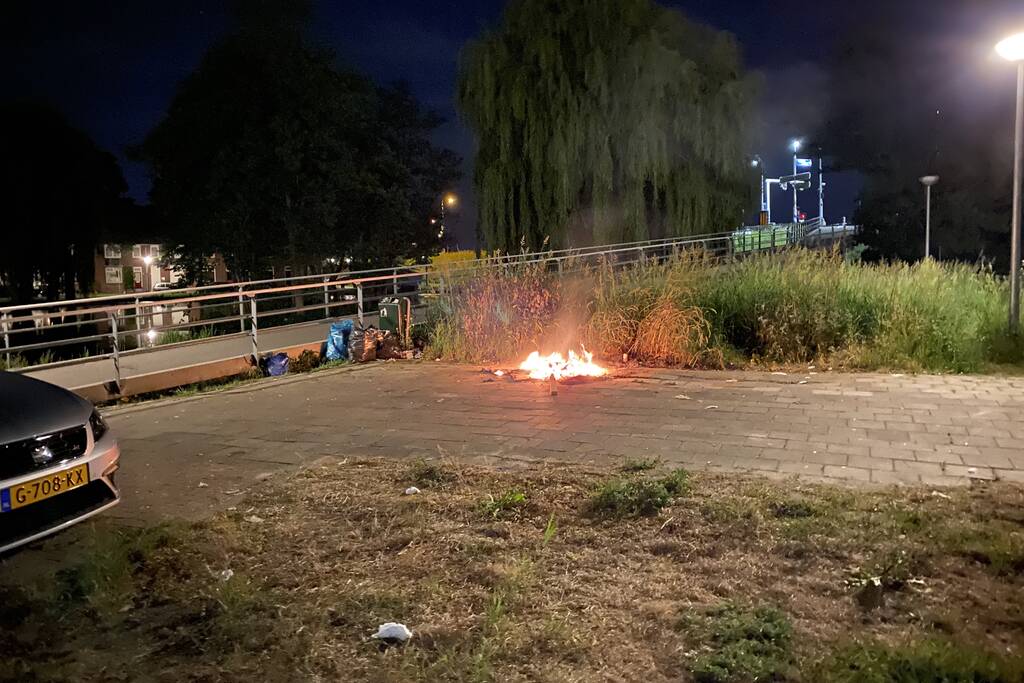 Afvalbrand snel geblust