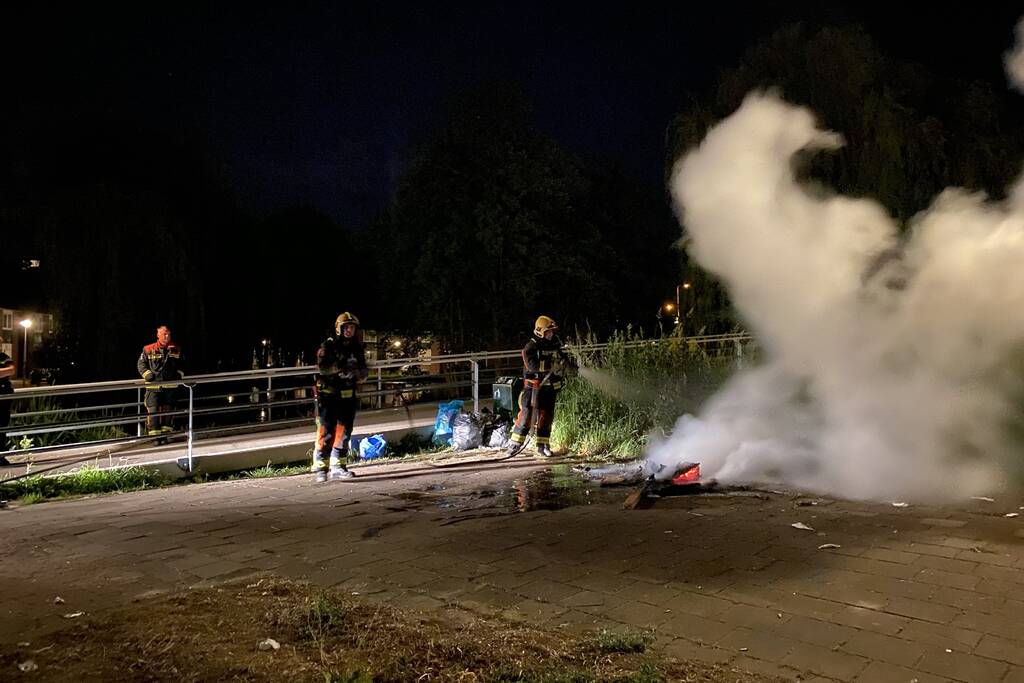 Afvalbrand snel geblust