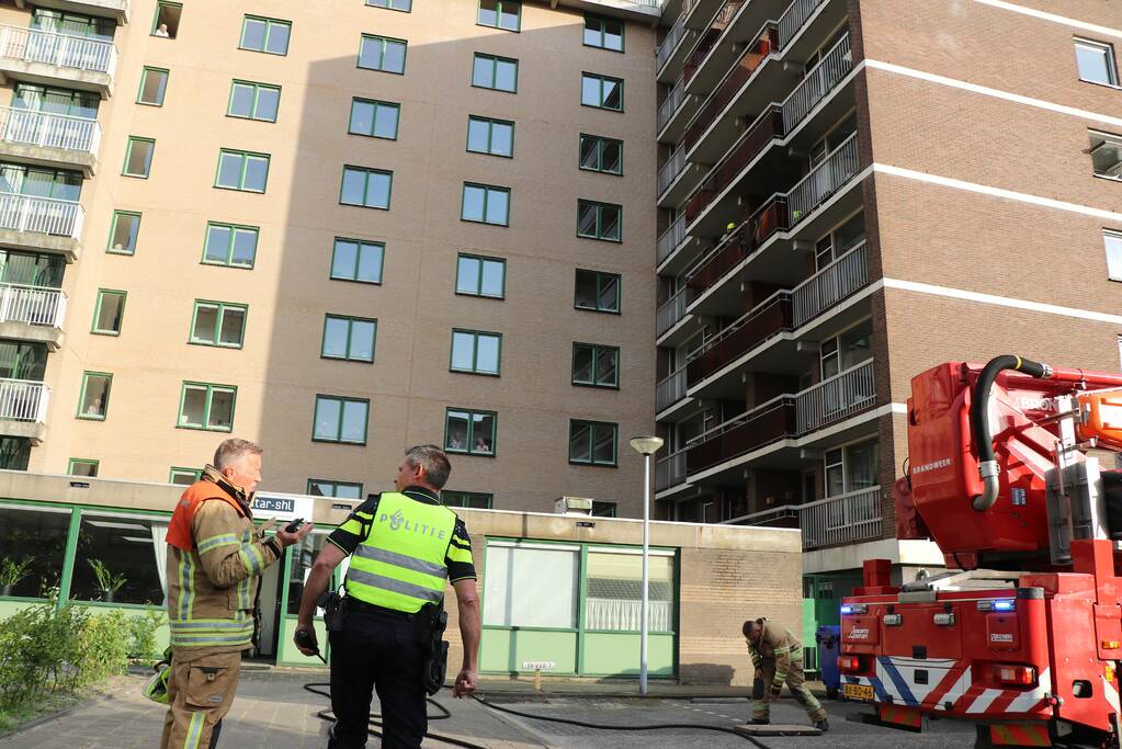 Balkonhek weggesmolten door brand