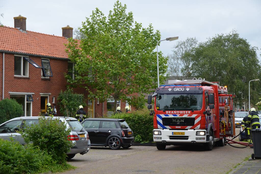 Brand in keuken van woning