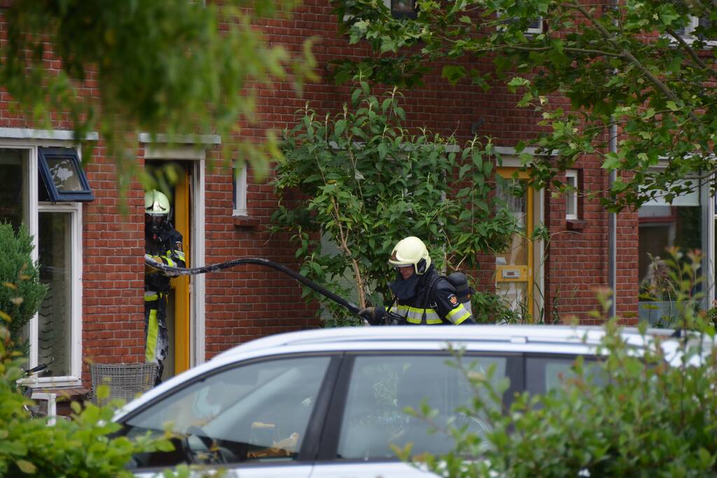 Brand in keuken van woning