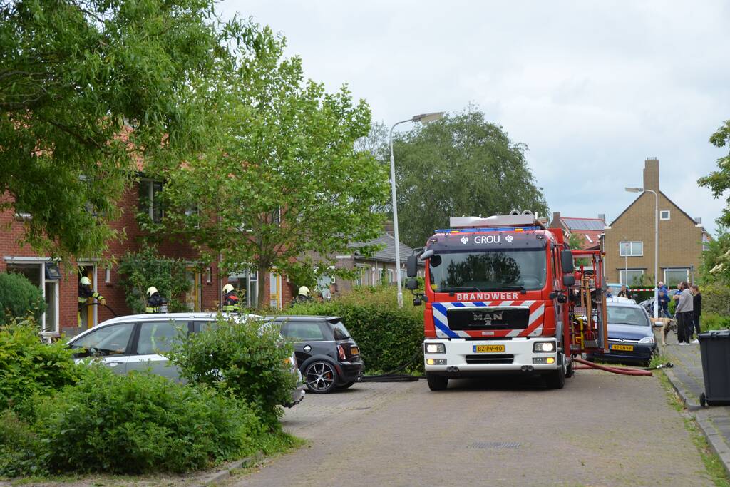 Brand in keuken van woning