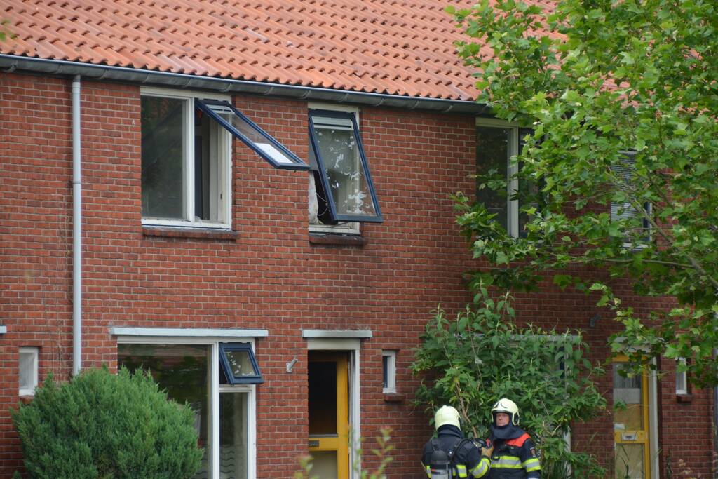 Brand in keuken van woning