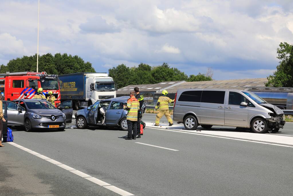 Flinke schade na kop-staart aanrijding