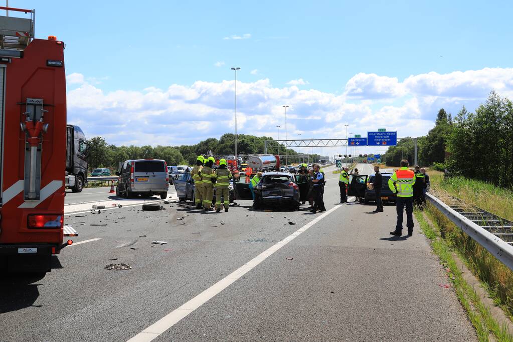 Flinke schade na kop-staart aanrijding