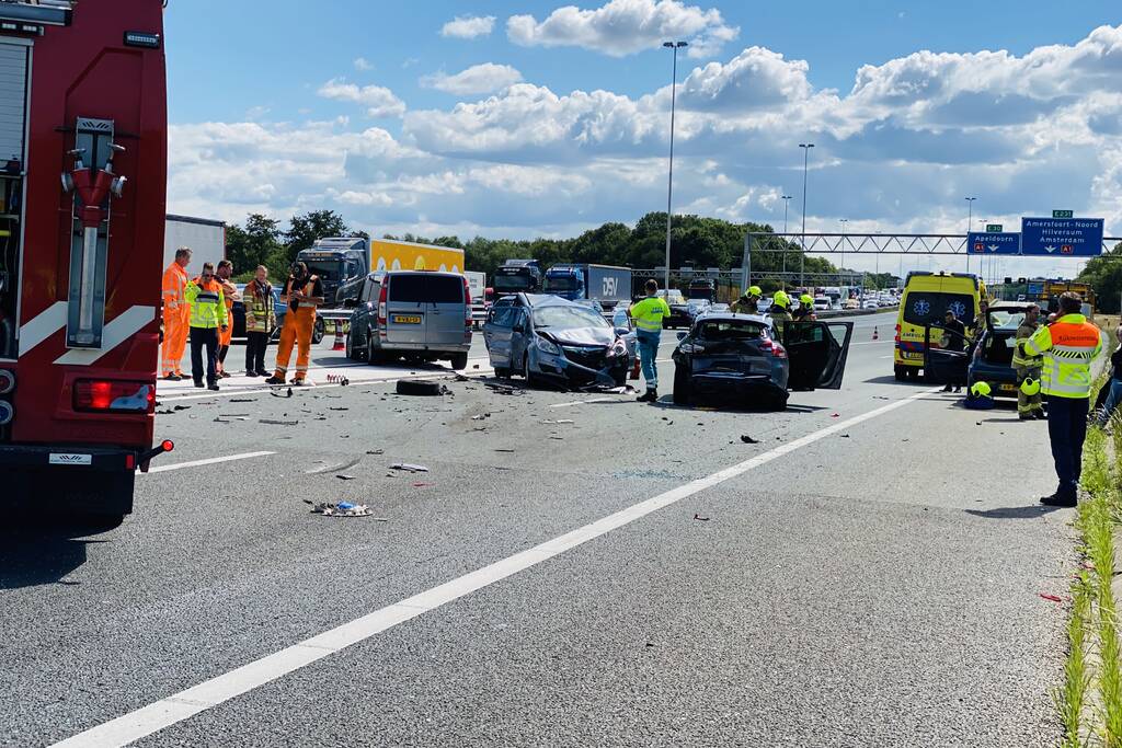 Flinke schade na kop-staart aanrijding