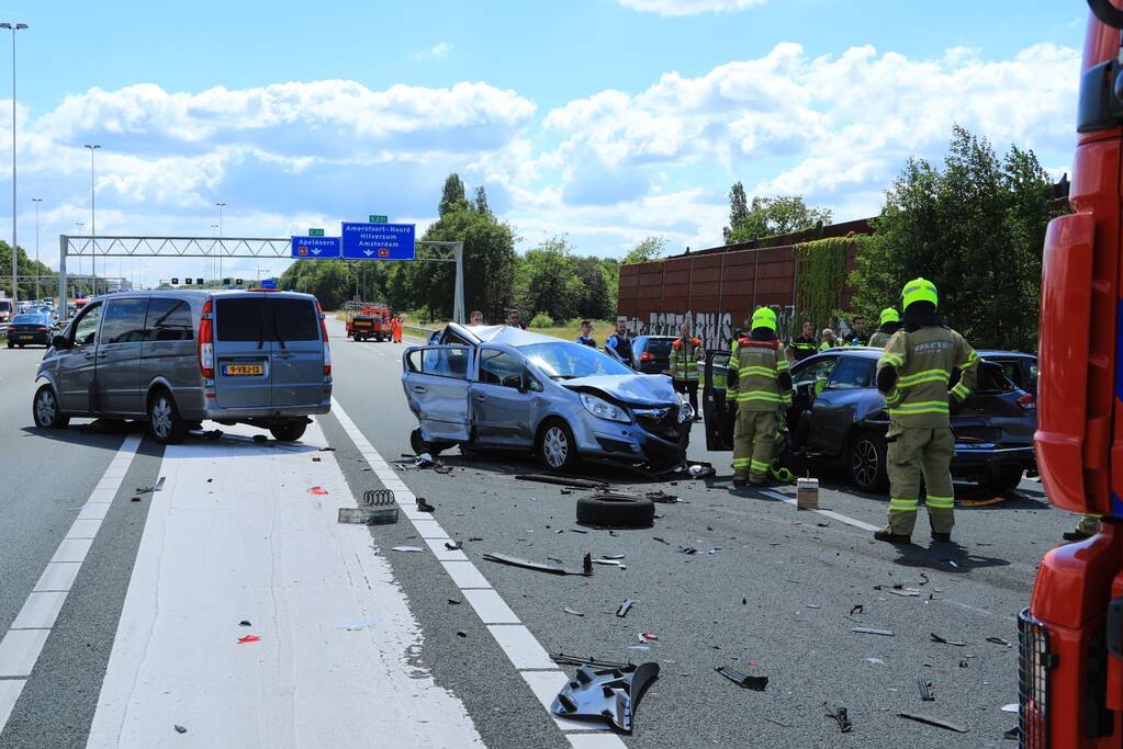 Flinke schade na kop-staart aanrijding