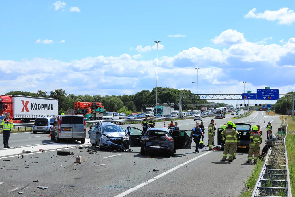 Flinke schade na kop-staart aanrijding