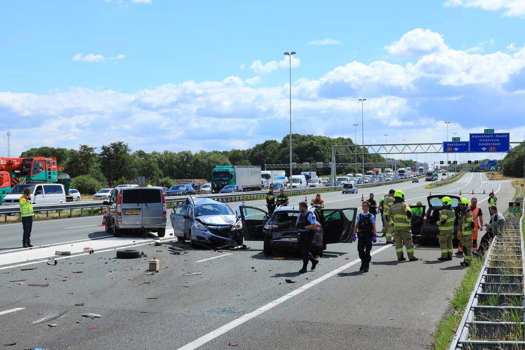 Flinke schade na kop-staart aanrijding