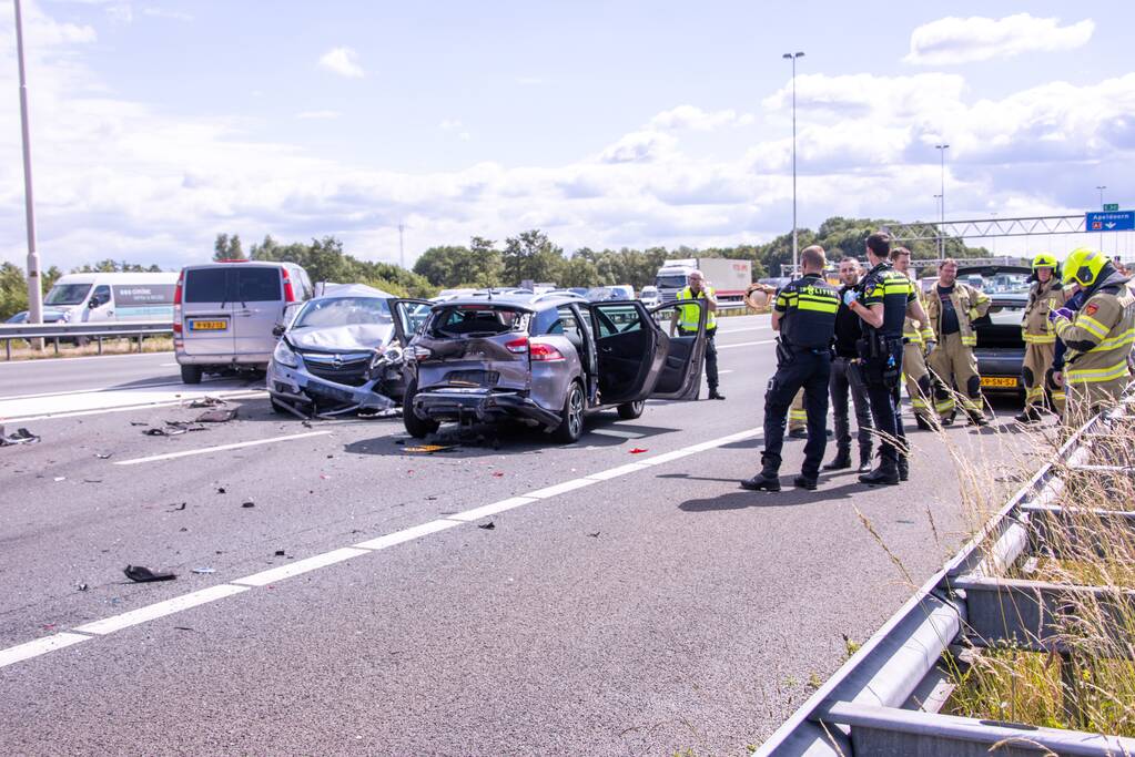 Flinke schade na kop-staart aanrijding