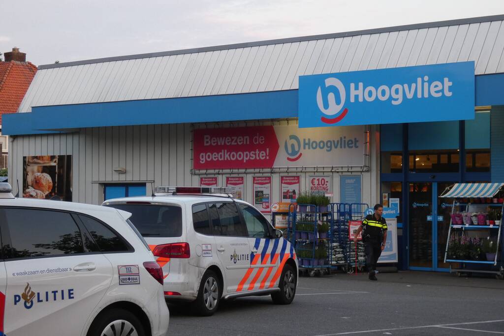 Overval op Hoogvliet supermarkt