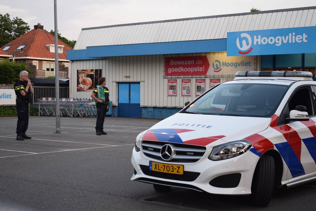 Overval op Hoogvliet supermarkt