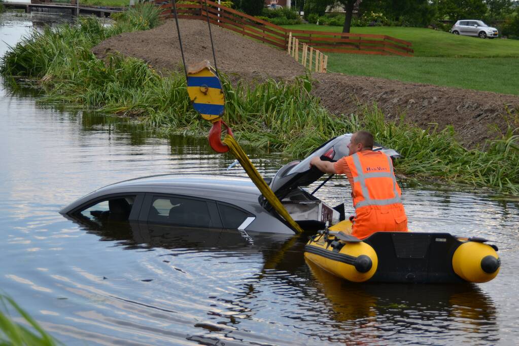 Bestuurder verliest macht over het stuur En eindigt in sloot