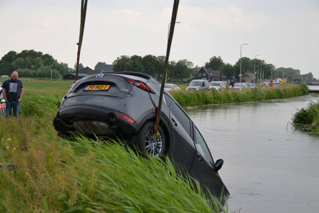 Bestuurder verliest macht over het stuur En eindigt in sloot