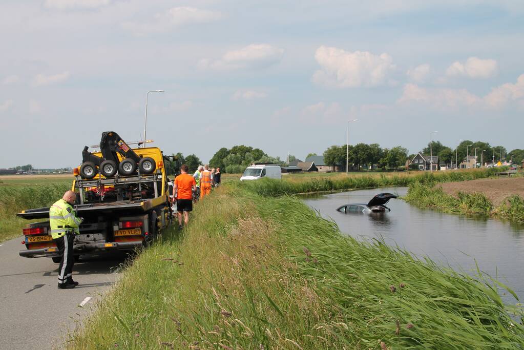 Bestuurder verliest macht over het stuur En eindigt in sloot