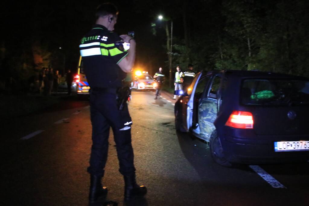 Personenauto total loss na eenzijdige botsing