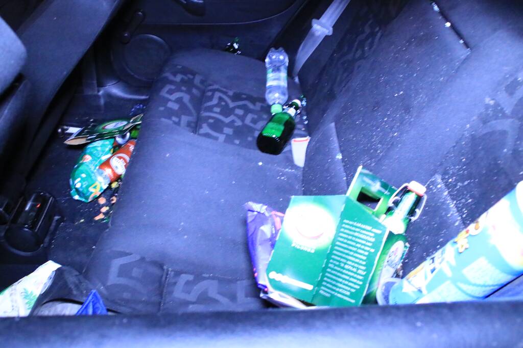 Personenauto total loss na eenzijdige botsing