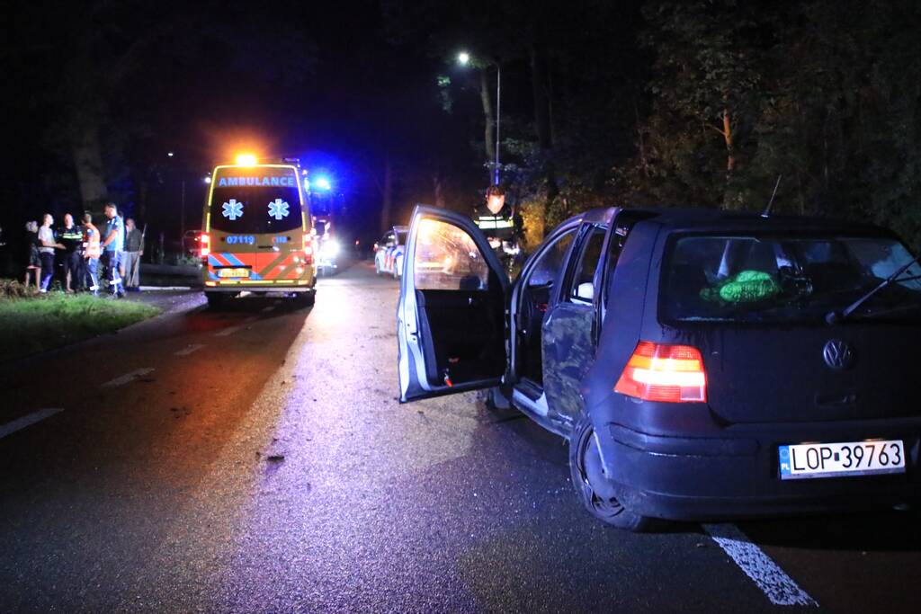 Personenauto total loss na eenzijdige botsing