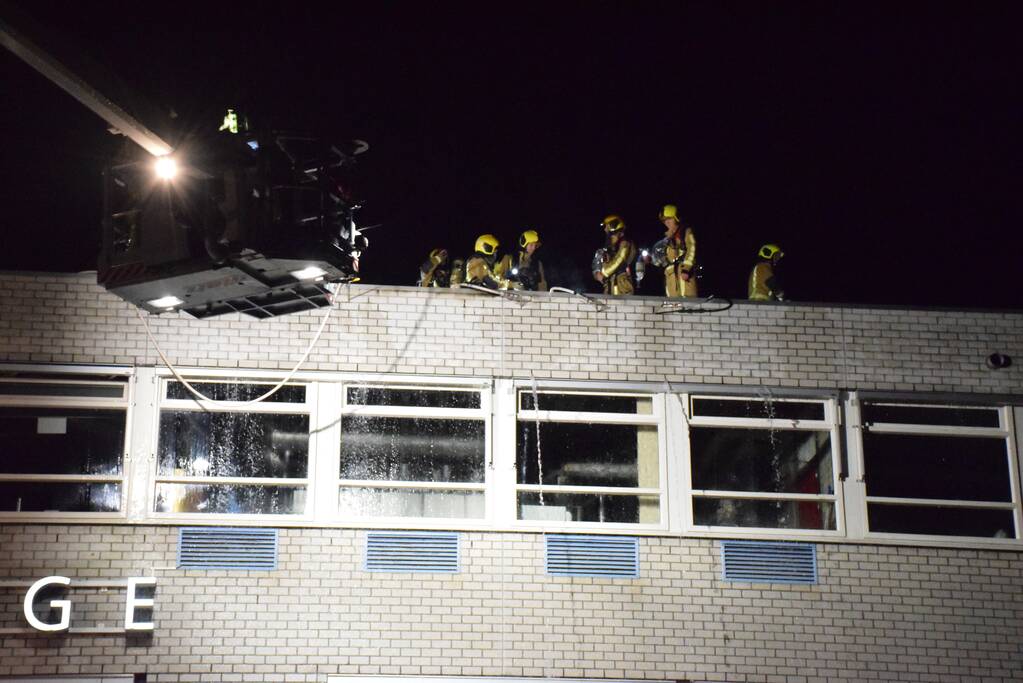 Brand in spouwmuur van Oranje Nassau College