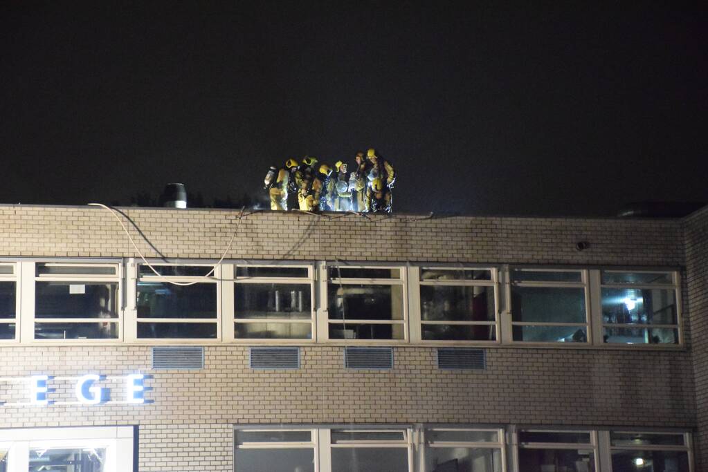 Brand in spouwmuur van Oranje Nassau College
