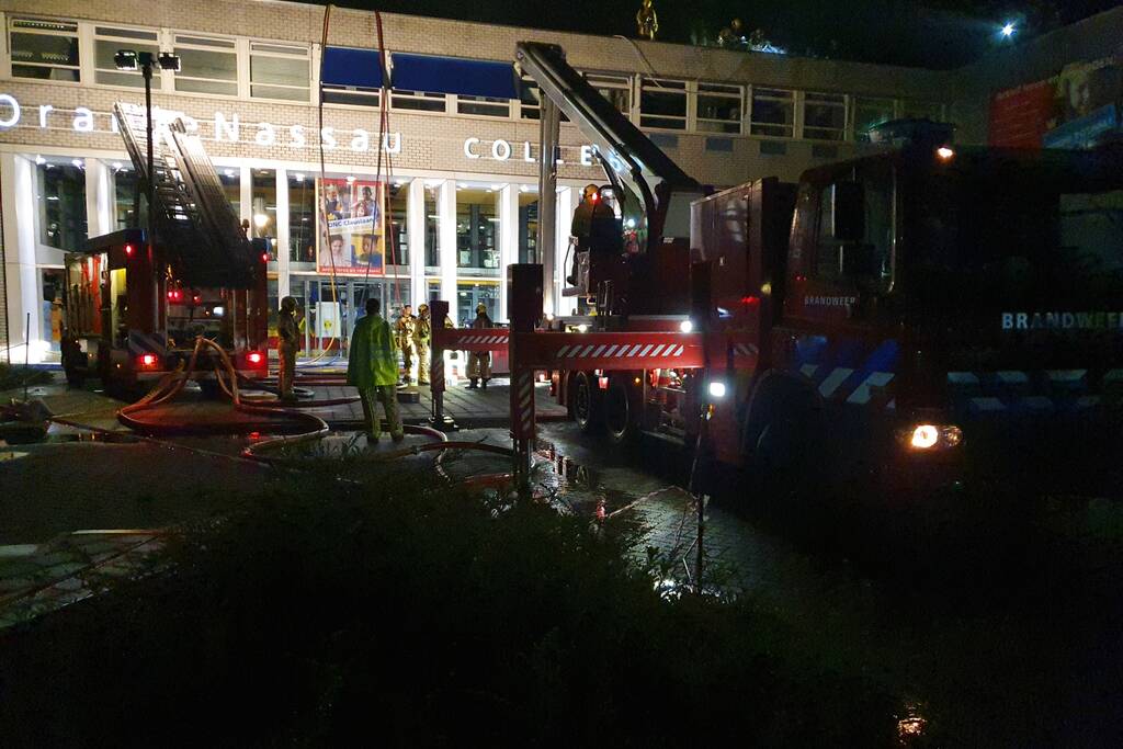 Brand in spouwmuur van Oranje Nassau College