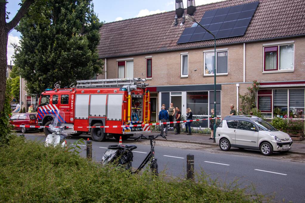 Brand in keuken van woning
