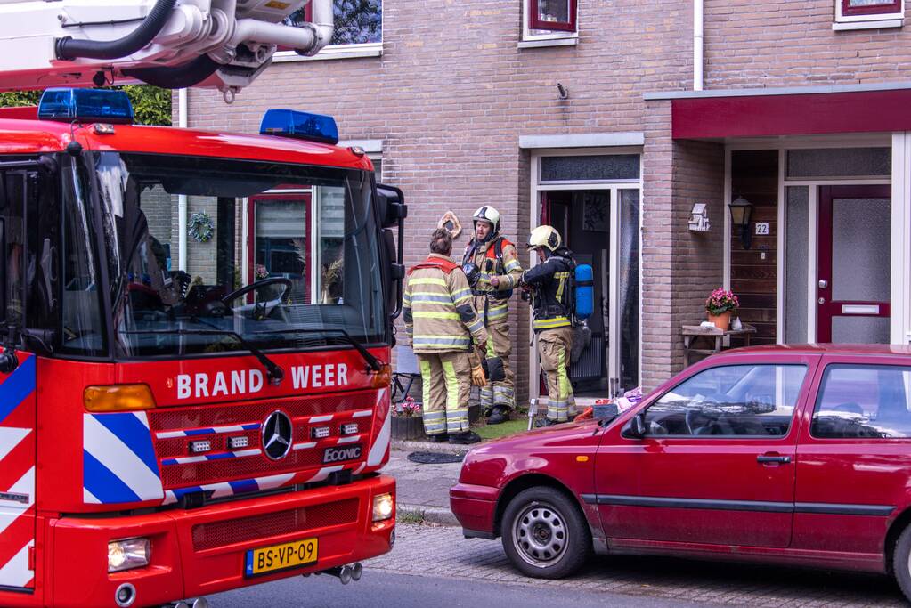 Brand in keuken van woning