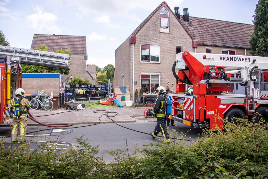 Brand in keuken van woning