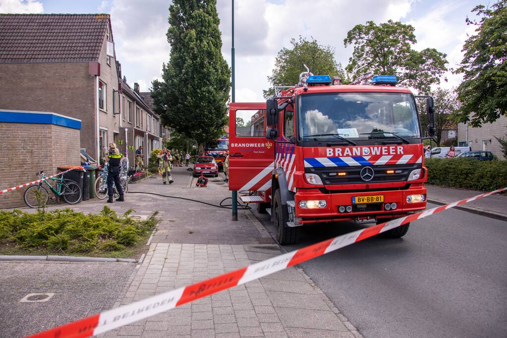 Brand in keuken van woning