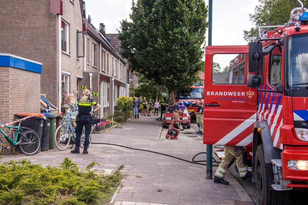 Brand in keuken van woning