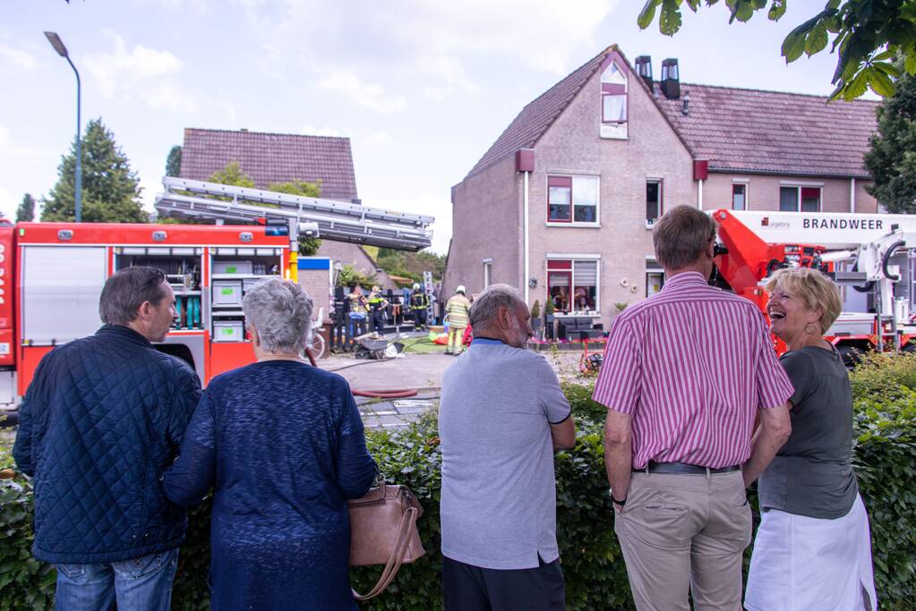 Brand in keuken van woning