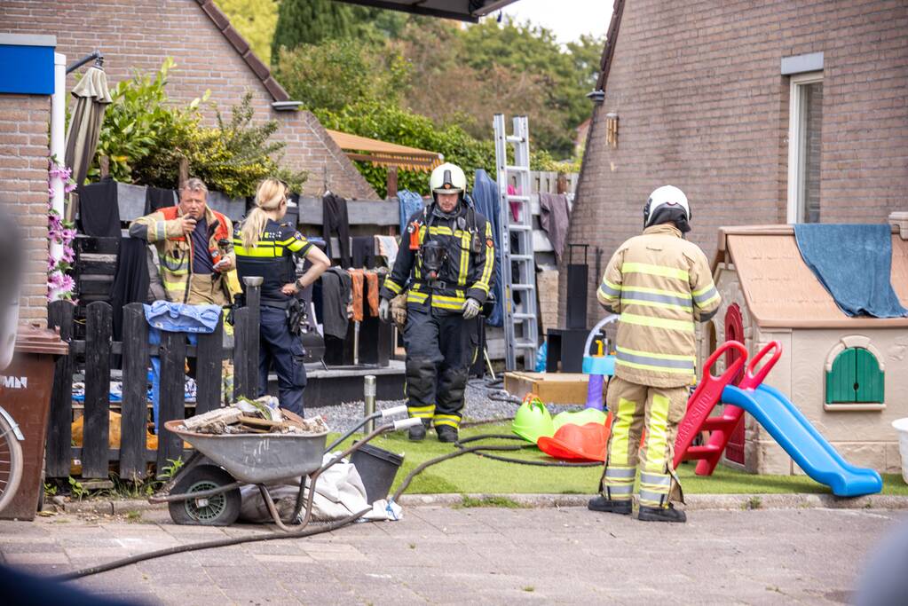 Brand in keuken van woning