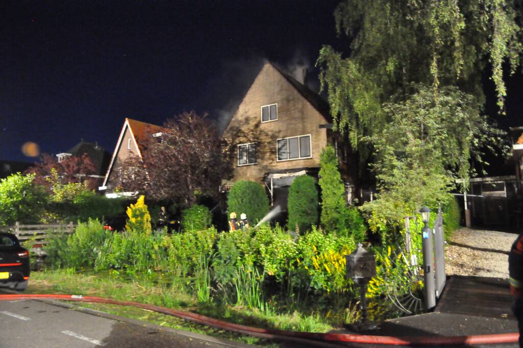 Grote brand in vrijstaande woning