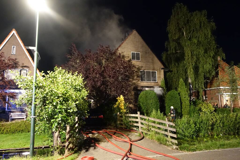 Grote brand in vrijstaande woning