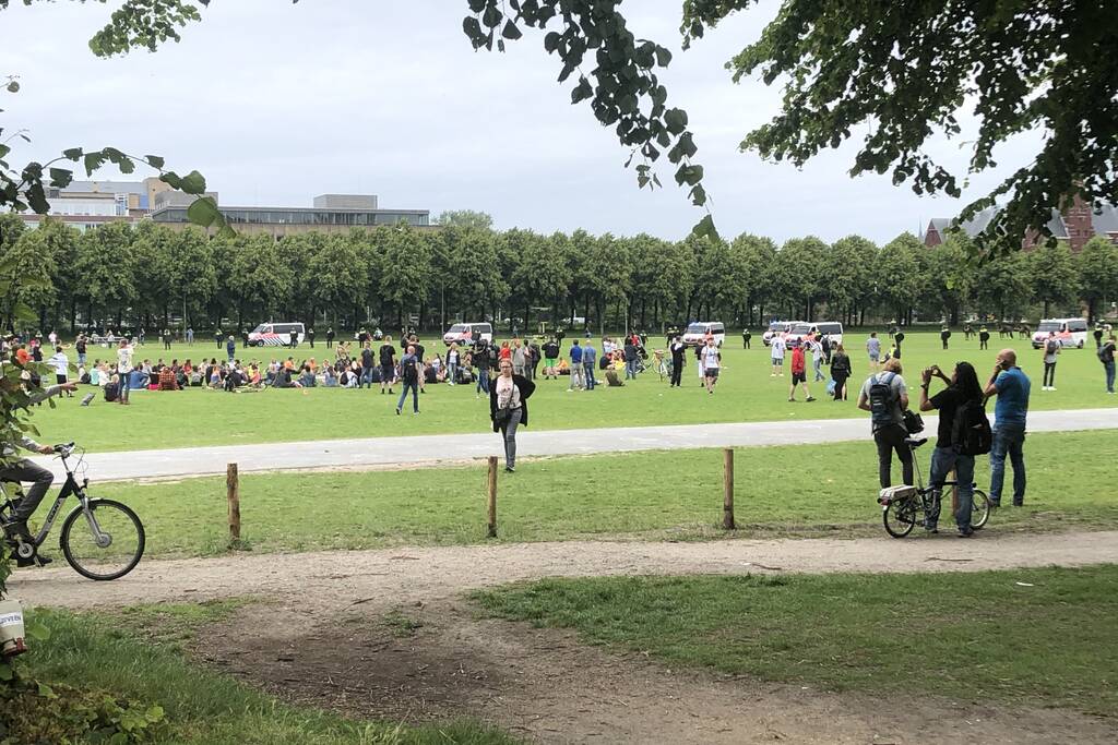 Grote groepen demonstranten op Malieveld aangehouden