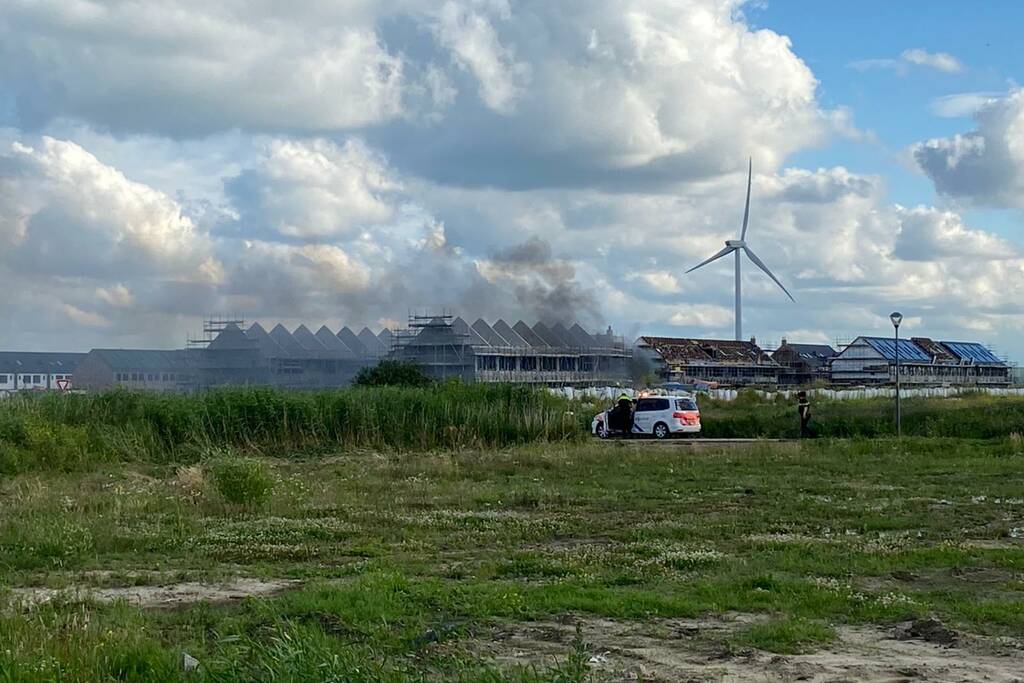 Enorme knal na brand op bouwplaats
