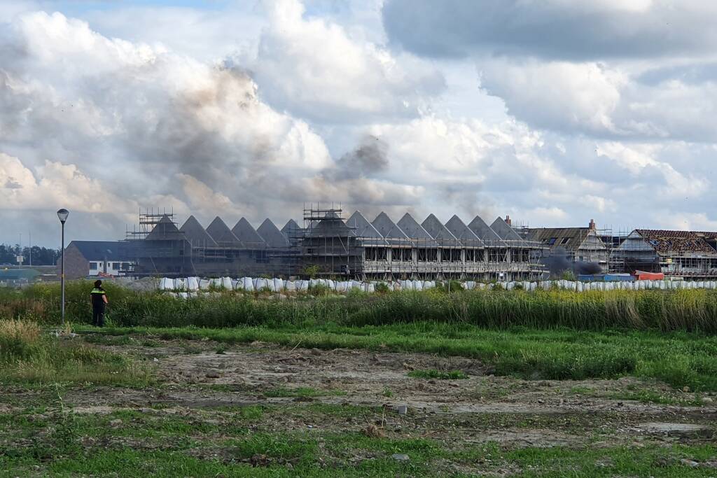 Enorme knal na brand op bouwplaats