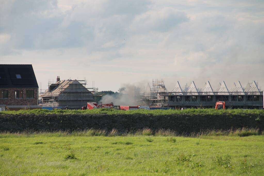 Enorme knal na brand op bouwplaats