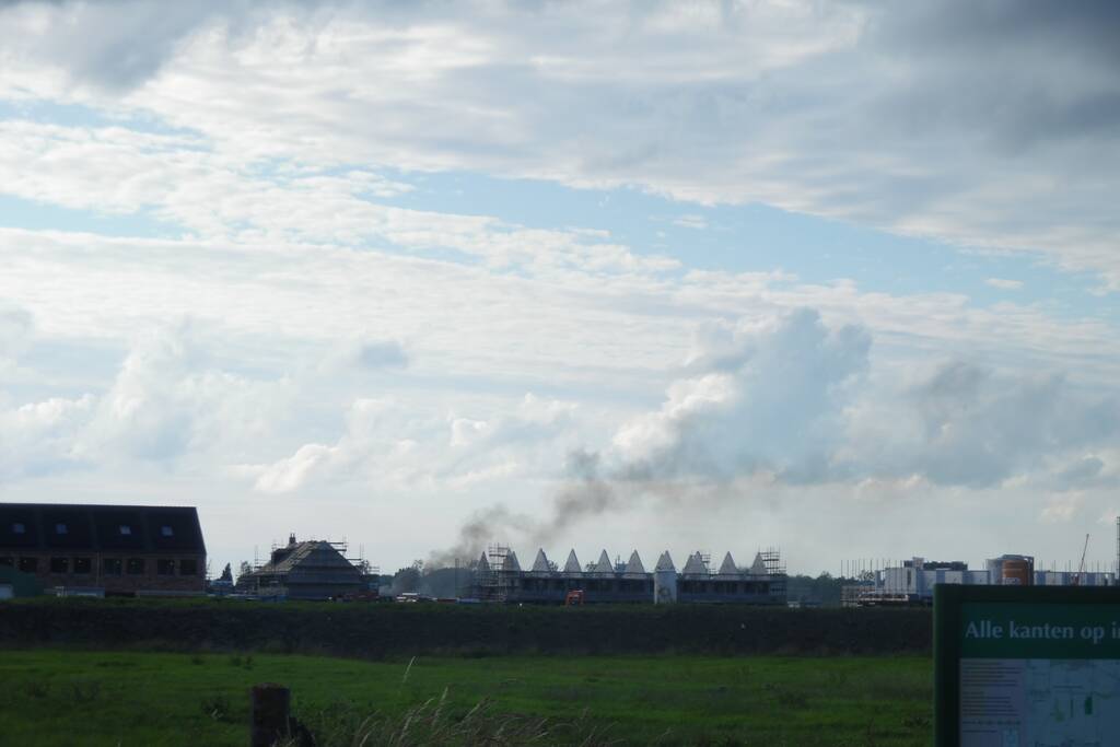 Enorme knal na brand op bouwplaats