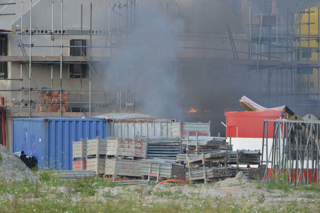 Enorme knal na brand op bouwplaats