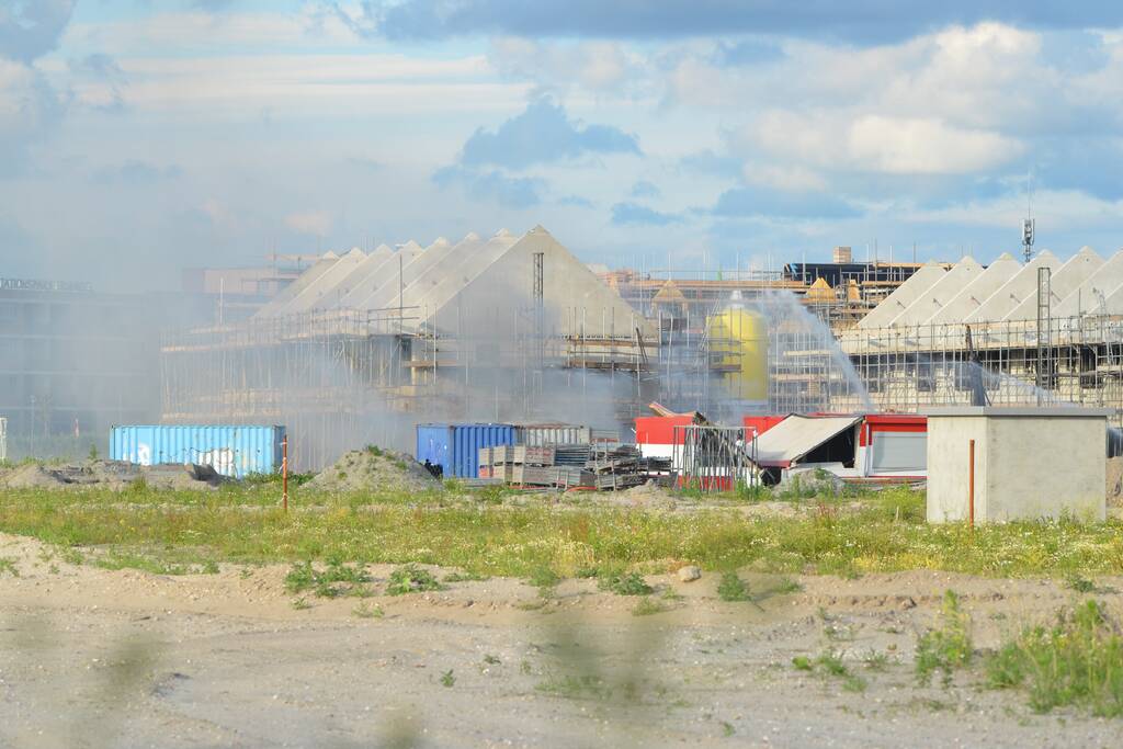 Enorme knal na brand op bouwplaats