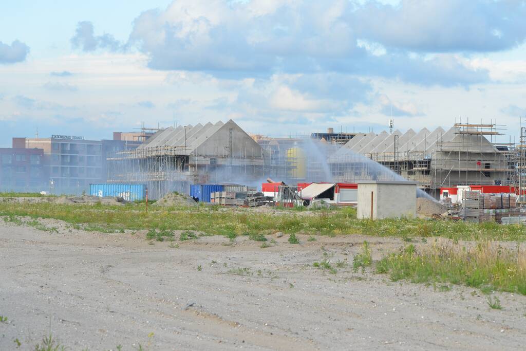 Enorme knal na brand op bouwplaats