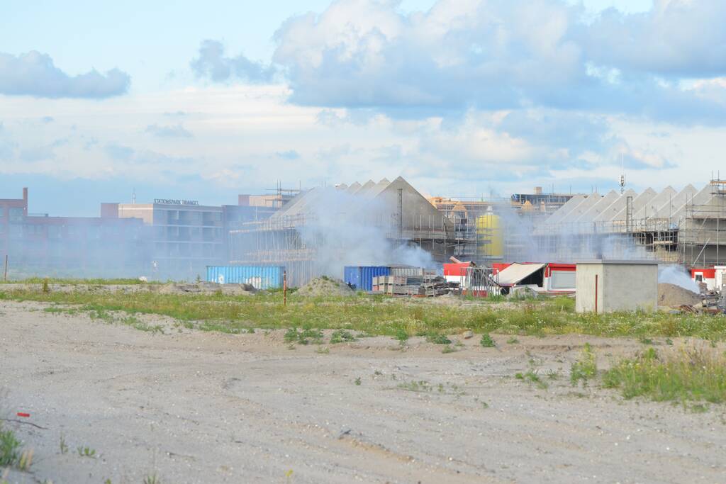 Enorme knal na brand op bouwplaats