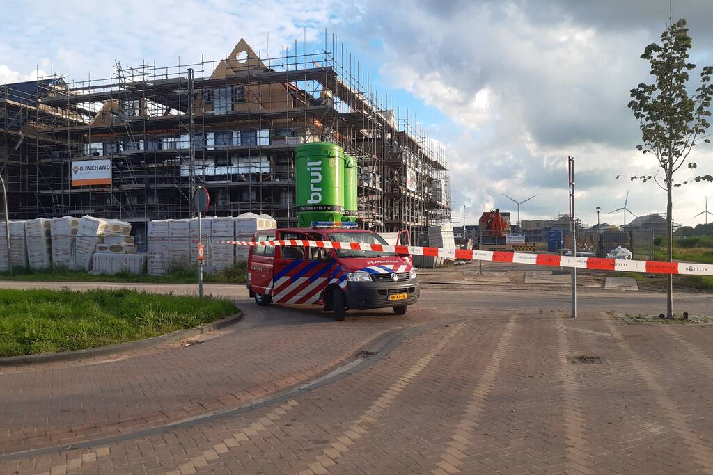 Enorme knal na brand op bouwplaats